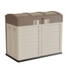 Outdoor Trash Bin 1500L Recycled Polypropylene Lockable
