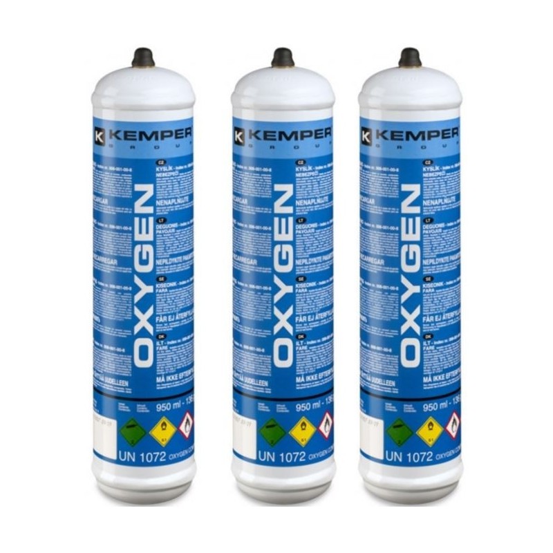 Bouteille d'oxygène 110 bar Pack x 3