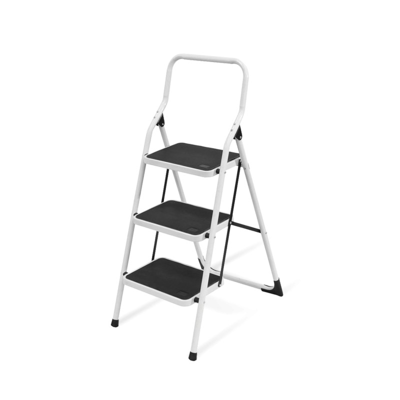 Escalera plegable 3 peldaños metal antideslizante carga 150 kg VITO