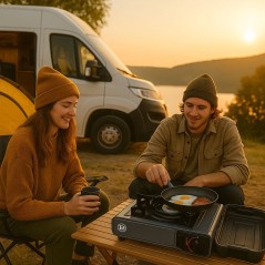 Portable Gas Stove 1 Burner 2.2 kW Piezo Ignition Case Included