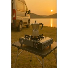 Cocina de Gas Portátil 2200W Encendido Piezo 4 Cartuchos INTEC