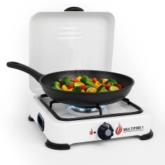 Plaque de cuisson gaz 1 feu 1500W Brà»leur acier Grille fonte INTEC