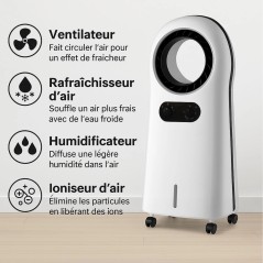 Climatizador Móvil 110W 540m³/h Depósito 3,5L NIKLAS