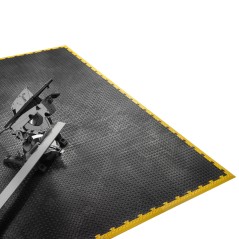 Black Interlocking PVC Tiles 50x50 cm Slip-Resistant Durable