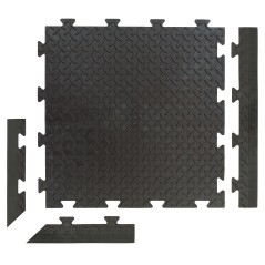 Baldosas PVC Encastrables Negras 50x50 cm Antideslizantes Resistentes