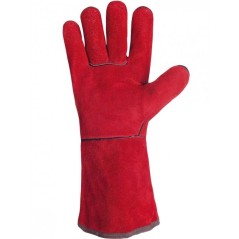Heat-resistant leather glove size 10, inner lining, cuff