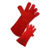 Heat-resistant leather glove size 10, inner lining, cuff