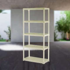 5-stufiges Aufbewahrungsregal Polypropylen Beige 150 kg ART PLAST