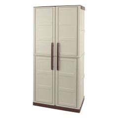 High Storage Cabinet 2 Doors 3 Shelves 30kg Polypropylene