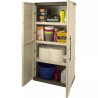 High Storage Cabinet 2 Doors 3 Shelves 30kg Polypropylene