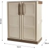 Low Storage Cabinet 2 Doors Recycled Polypropylene