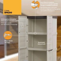 Armadio di Stoccaggio Basso 2 Ante Polipropilene Riciclato