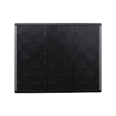 Armoire de Rangement Basse 3 Portes, Étagère Réglable, Polypropylène Recyclé, Charge 20 kg ART PLAST