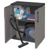 Gray Storage Cabinet 2 Doors Recycled Polypropylene Resistant