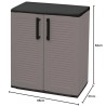 Gray Storage Cabinet 2 Doors Recycled Polypropylene Resistant