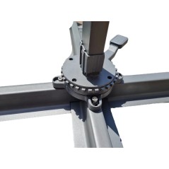 Parasol de Jardim Ø300 cm Rotativo 360° Tecido Poliéster Respirável