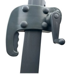 Guarda-sol Lateral Ø350 cm Rotação 360° Tecido Poliéster 250 g/m²