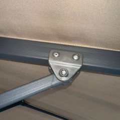 Guarda-sol Lateral Ø350 cm Rotação 360° Tecido Poliéster 250 g/m²