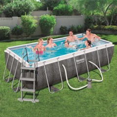 Piscina tubolare rettangolare 404x201x100 cm 6 478 L