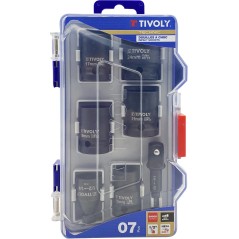 Conjunto 7 Soquetes de Impacto Ø13-24mm Aço CrMo Adaptador 1/2" TIVOLY