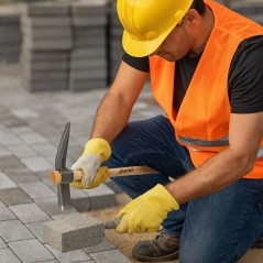 Martello da Pavimentazione Testa 1 kg Manico in Legno 38,5 cm VITO