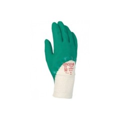Guante SINGER Talla 9 – Látex rugoso verde, dorso ventilado