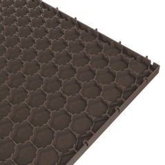 Dalle Clipsable Marron 116x76x3cm Résistante Intempéries