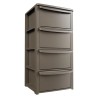 Kommode mit 4 Schubladen Braun Polypropylen 39x38,5x80,5 cm