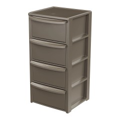 Opbergkast 4 Lades Bruin Polypropyleen 39x38,5x80,5 cm