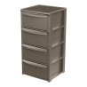 Opbergkast 4 Lades Bruin Polypropyleen 39x38,5x80,5 cm