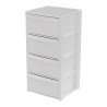 Commode de Rangement 4 Tiroirs Polypropylène Résistant 39x38.5x80.5