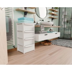 Kommode mit 4 Schubladen Polypropylen Robust 39x38.5x80.5