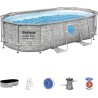 Above Ground Pool Power Steel 4.27x2.50x1m Anti-Corrosion Steel Liner