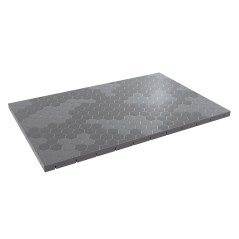 Gray Interlocking Floor Tiles 116x76x3 cm Durable Polypropylene