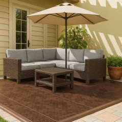 Snap-On Floor Tiles 116x76x3cm Weather-Resistant Polypropylene