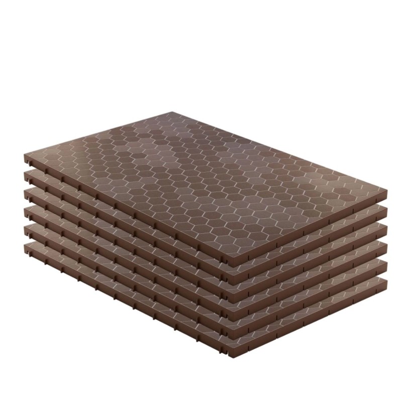 Dalles de Sol Clipsables Marron Taupe 116x76x3cm Polypropylène