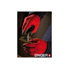 Lichte handling handschoen Maat 9 Rood/zwart Polyamide Coating