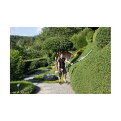 Taille-haie télescopique 40V lames acier 48cm manche fibre verre IKRA