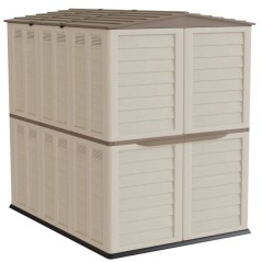 Abrigo de Jardim Exterior 5500L Bege Polipropileno Reciclado