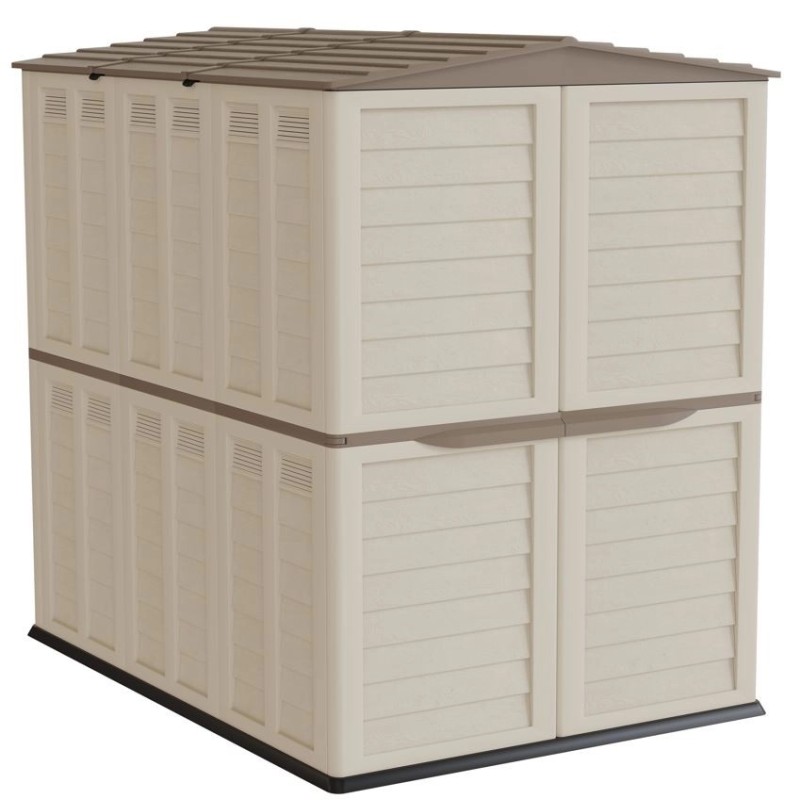 Buitenschuur 5500L Beige Gerecycled Polypropyleen