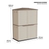 Outdoor Storage Cabinet 2 Doors Polypropylene Beige ART PLAST