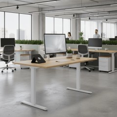 Mesa elétrica ajustável 2 motores silenciosos capacidade 80 kg