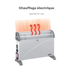 Electric Auxiliary Heater 2000W Programmable Turbo Fan