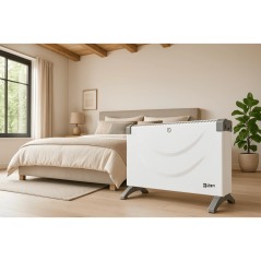 Radiateur Électrique 2000W Télécommande Thermostat 3 Puissances