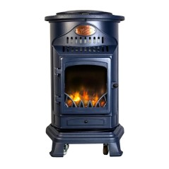Real Cast Iron Gas Stove 3400W Midnight Blue 93h Autonomy