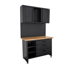 VITO Workshop Workbench with 36mm Wooden Top, 500kg Load, 3 Drawers