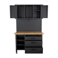 VITO Workshop Workbench with 36mm Wooden Top, 500kg Load, 3 Drawers