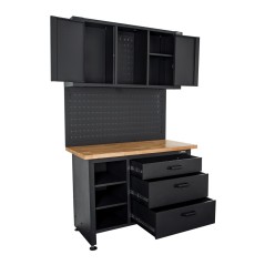 VITO Workshop Workbench with 36mm Wooden Top, 500kg Load, 3 Drawers