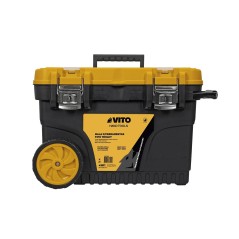 Boîte à outils mobile VITO 59.5x38x42 cm avec roues et poignée télesco