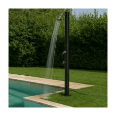 Chuveiro solar externo 20L KZ GARDEN 217 cm preto com misturador